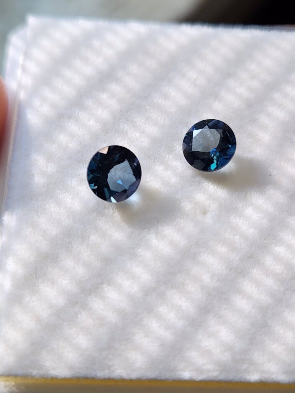 Blue Denim Teal Sapphire 1.8 CTW 6mm Matched Loose Gemstone Pair NIB